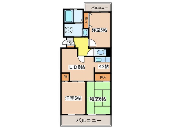 コリ－ヌ厚木の物件間取画像